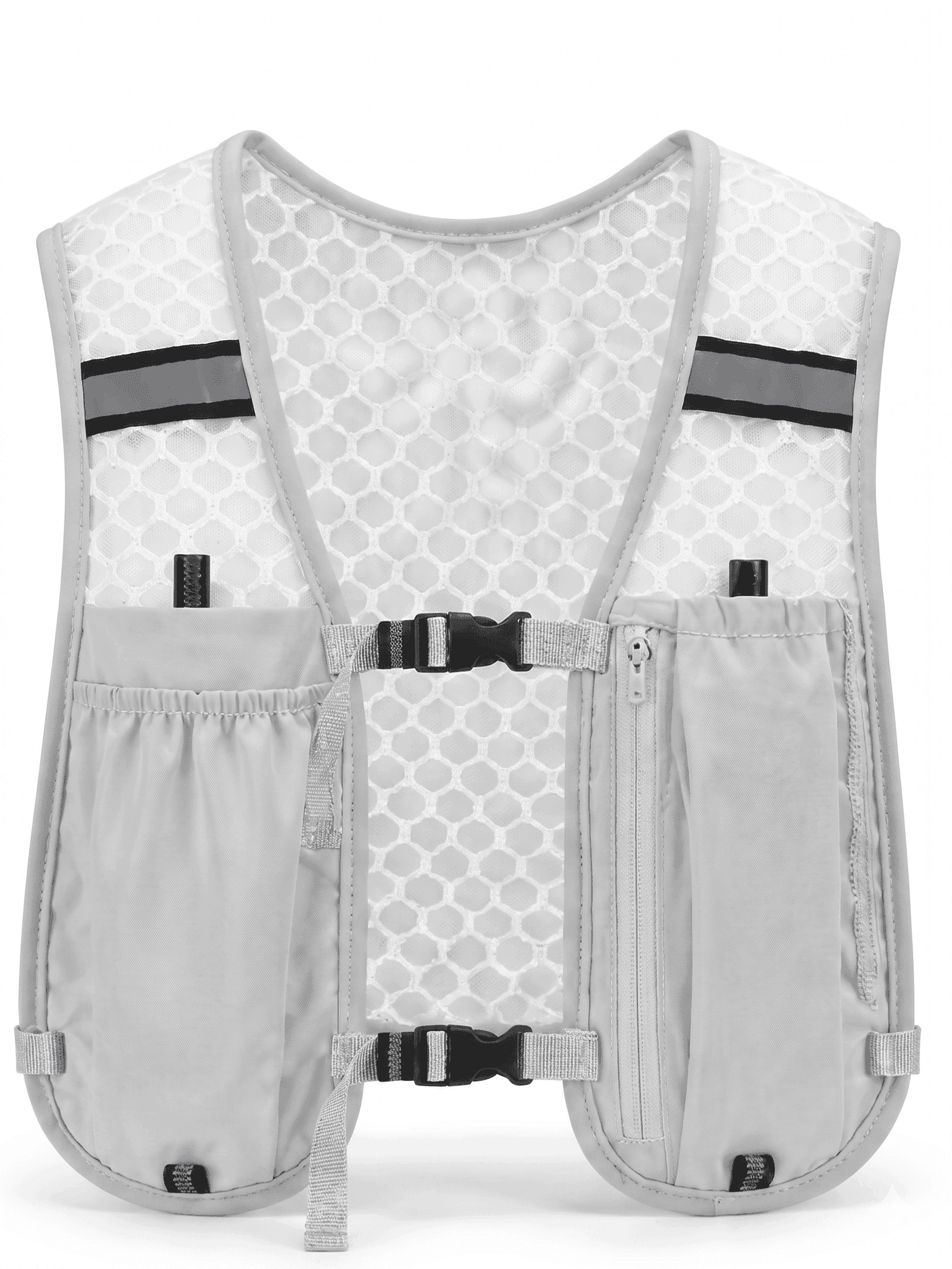 Gilet TrailFlow Gris perle — Face